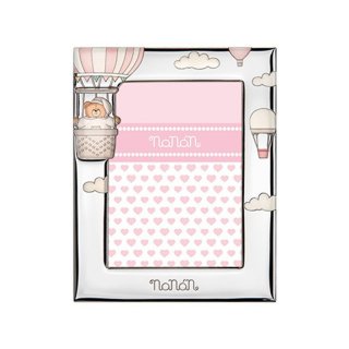 Nanan - Cornice Puccio Rosa 130X180Mm - Argento - Design Raffinato