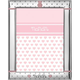 Nanan - Portafoto Orso Rosa - Argento Pvd - Design Raffinato