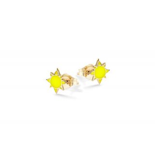Nanan - Orecchini Sole - Argento 925 - Placcato Oro 18Kt