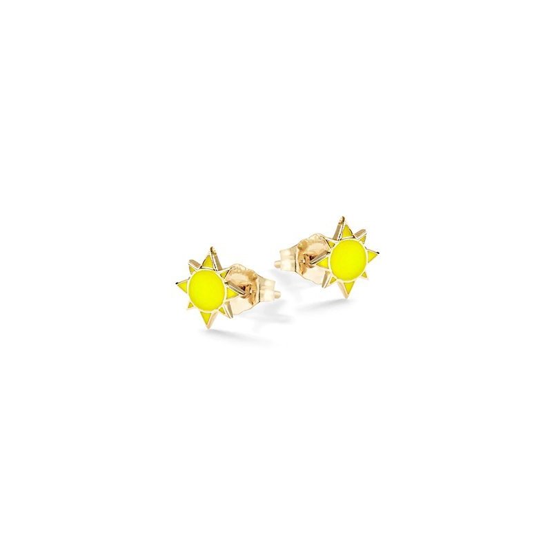 Nanan - Orecchini Sole - Argento 925 - Placcato Oro 18Kt