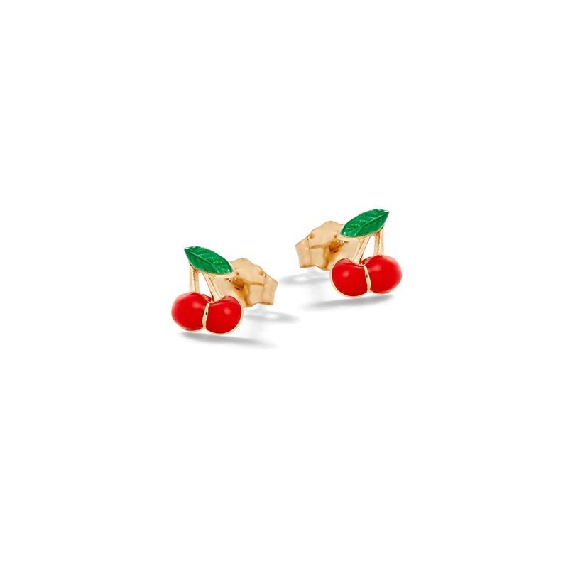 Nanan - Orecchini Ciliegie - Argento 925 - Placcato Oro