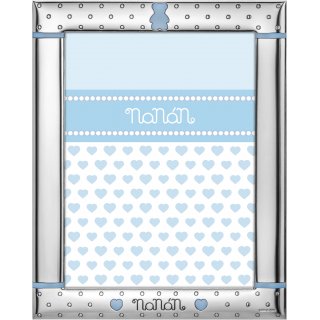 Nanan - Portafoto Orso Azzurro - Argento Pvd - Design Raffinato
