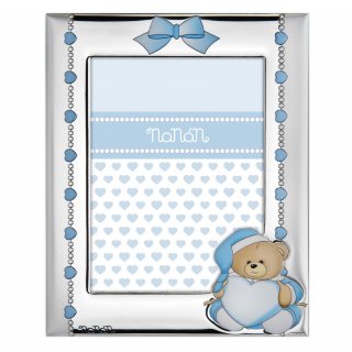 Nanan - Cornice Puccio Azzurro - Argento - 130X90Mm