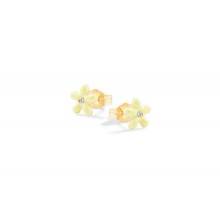 Nanan - Orecchini Margherite Gialle - Argento 925 - Placcato Oro