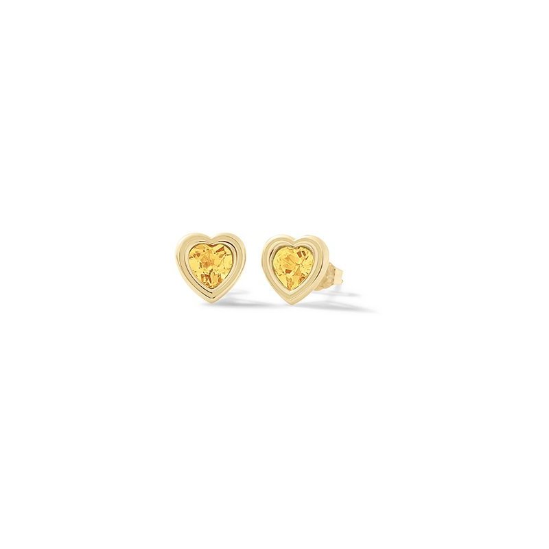 Nanan - Orecchini Cuore Brillante - Argento 925 - Oro 18Kt