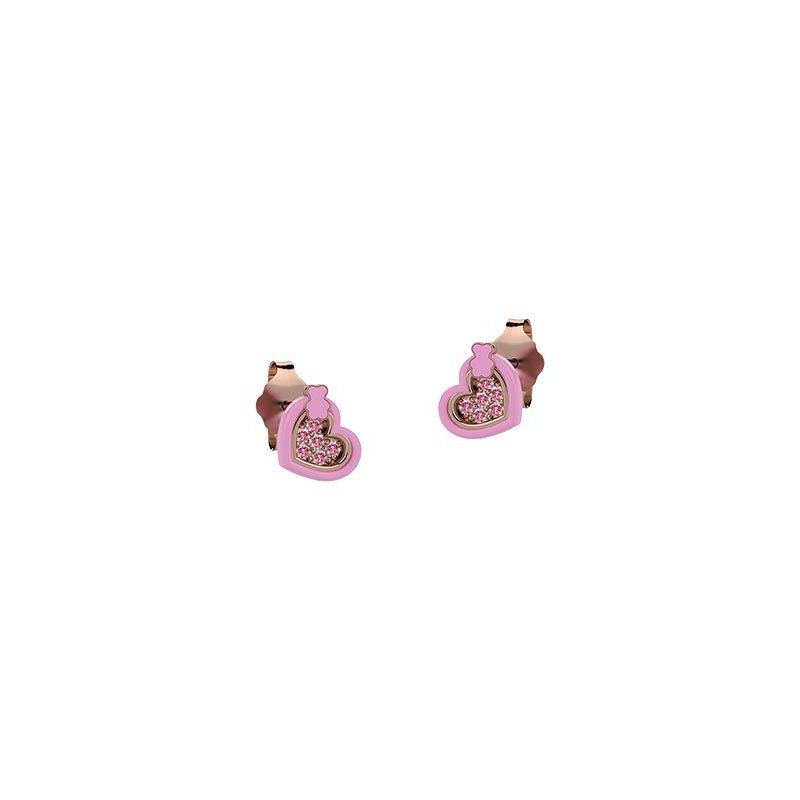 Nanan - Orecchino Cuore Rosa - Argento 925 - Donna