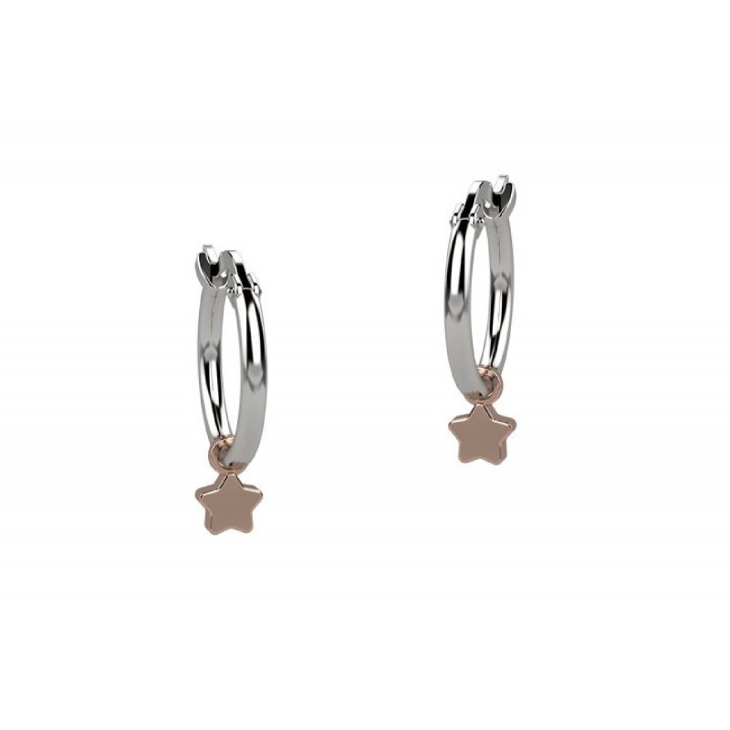 Nanan - Orecchino Cerchio - Argento 925 - Oro Rosa