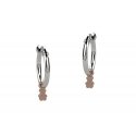 Nanan - Orecchino Cerchio Orsetto - Argento 925 - Oro Rosa