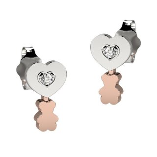 Nanan - Orecchini Cuore Argento 925 - Diamantino Brillante