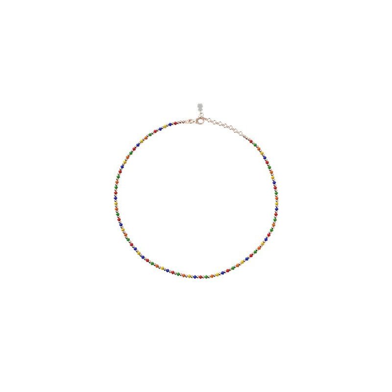 Nanan - Girocollo Multicolor - Oro Rosa - Perline Colorate