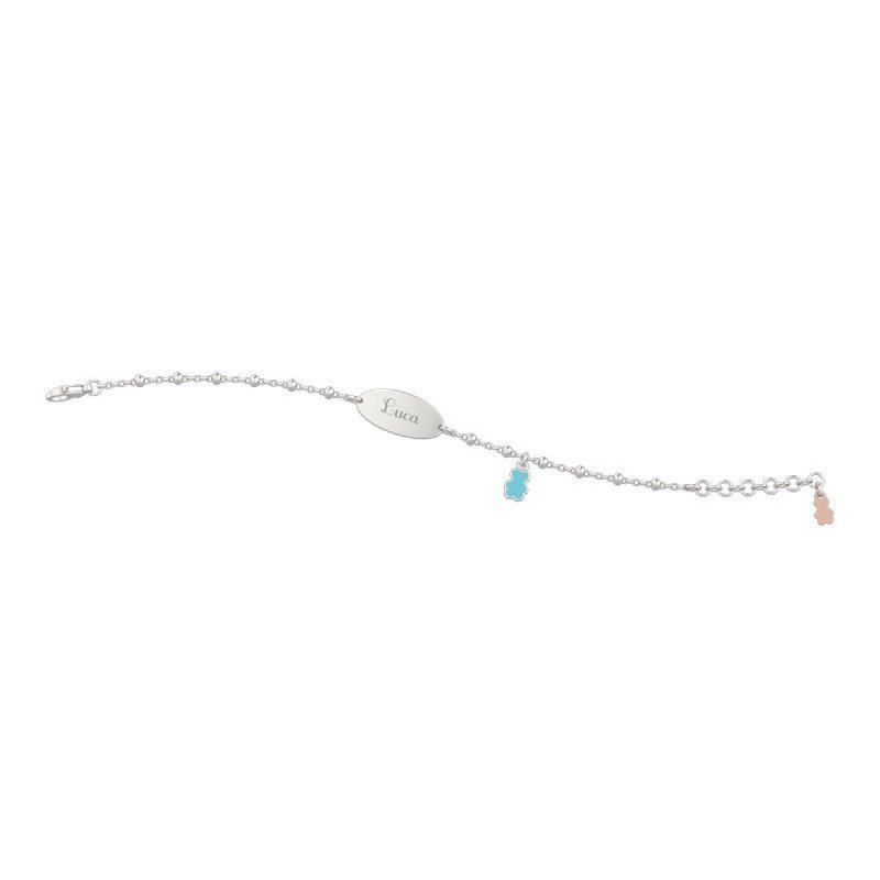 Nanan - Bracciale Bimbo Argento 925 - Targhetta Personalizzabile