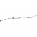 Nanan - Bracciale Targhetta Bimbo - Argento 925 - Orsetto Rosa