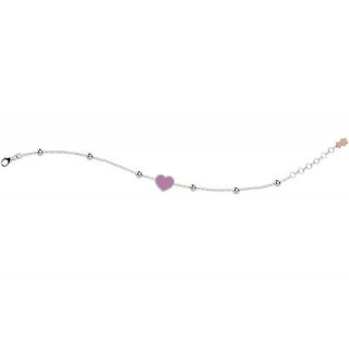 Nanan - Bracciale Con Cuore Rosa - Argento 925 - Donna