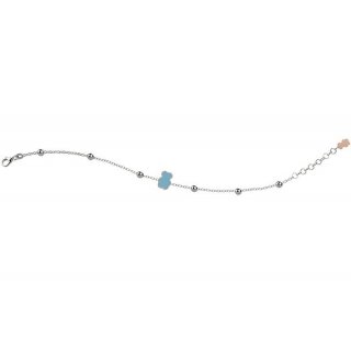 Nanan - Bracciale Orso Turchese - Argento 925 - Dettagli Smaltati