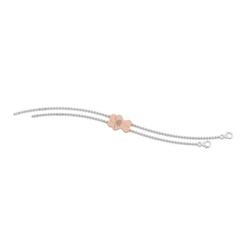 Nanan - Bracciale Mamma-Bimbo - Argento 925 - Orsetto Oro Rosa