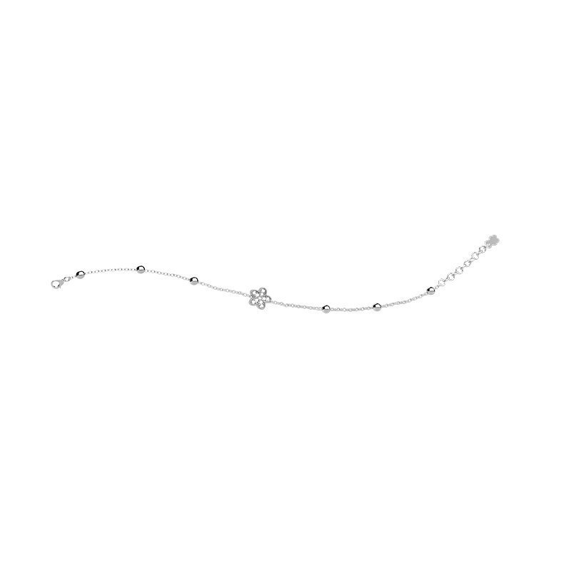 Nanan - Bracciale Argento 925 - Fiorellino - Perline