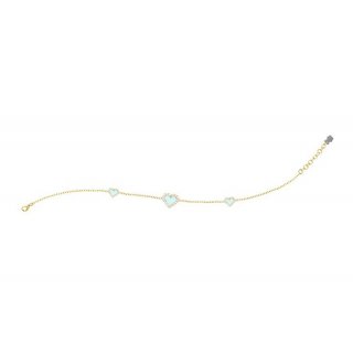 Nanan - Bracciale Cuori Azzurri - Argento 925 - Bambini