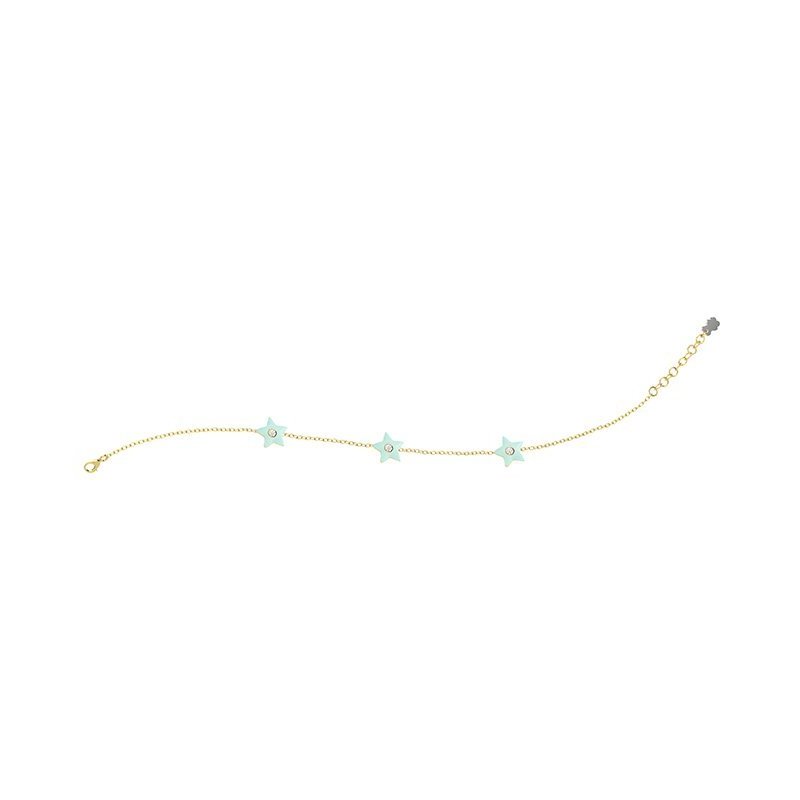 Nanan - Bracciale Stelle Azzurre - Argento 925 - Pietre Brillanti