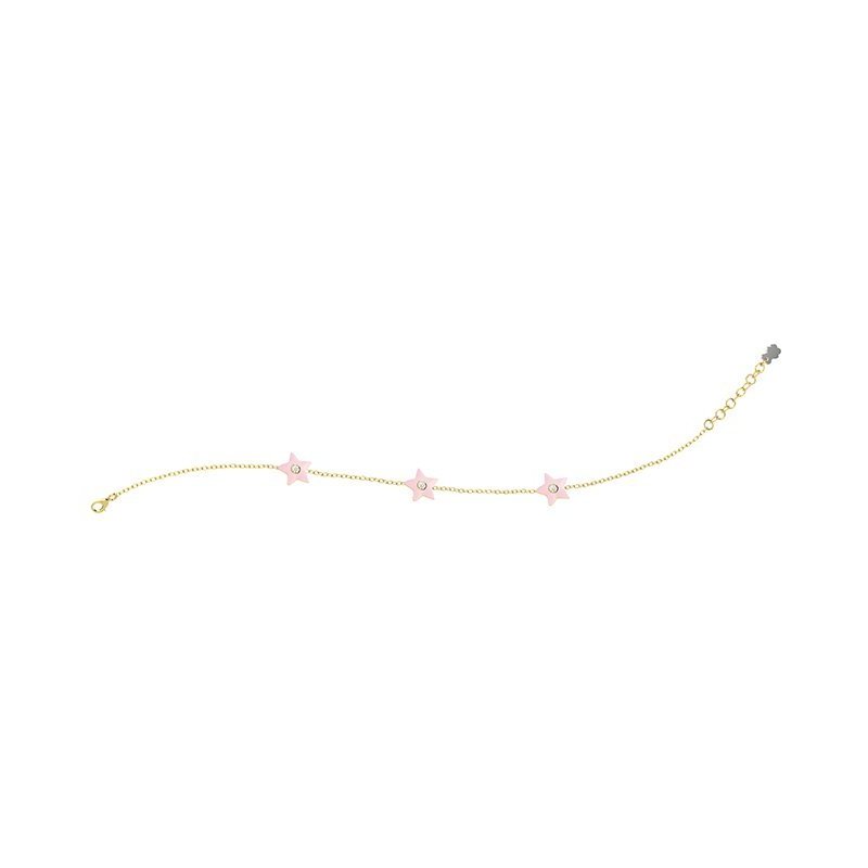 Nanan - Bracciale Stelle Rosa - Argento 925 - Pietre Brillanti