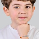 Luca Barra - Bracciale Bambino - Acciaio - Pietre Gialle E Rosse