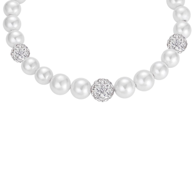 Luca Barra - Bracciale Donna - Perle Sintetiche - Cristalli Bianchi