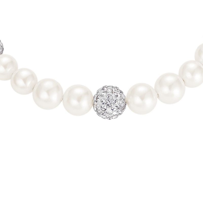 Luca Barra - Bracciale Donna - Perle Sintetiche - Cristalli Bianchi