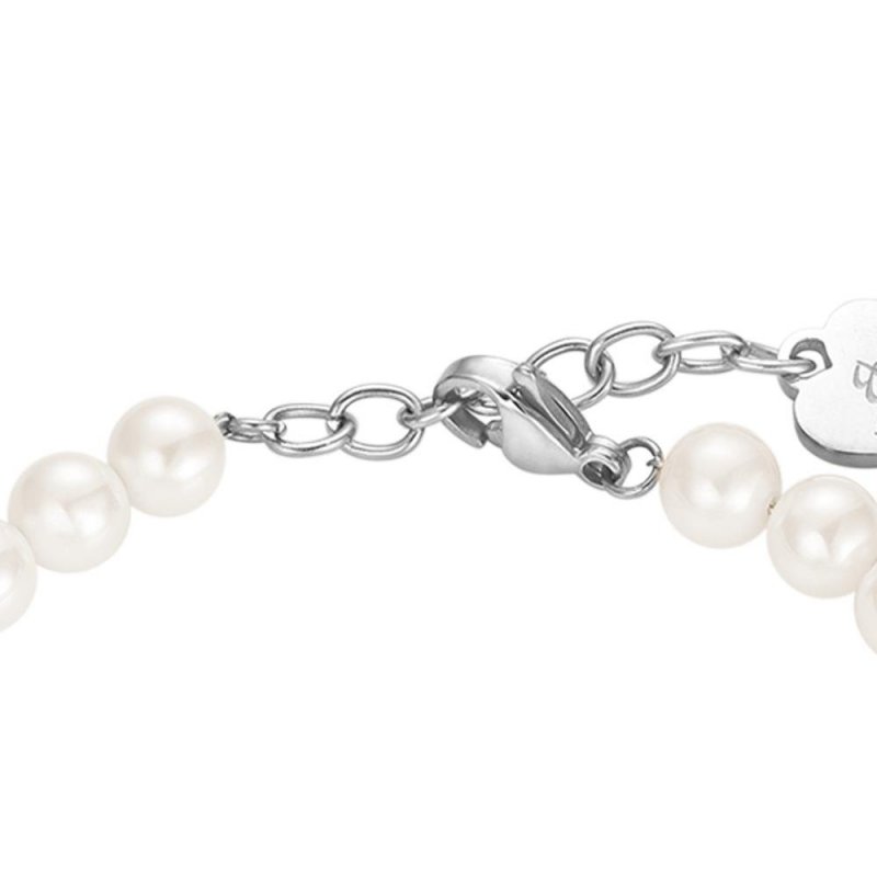 Luca Barra - Bracciale Donna - Perle Sintetiche - Cristalli Bianchi