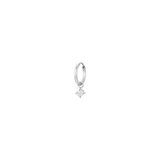 Luca Barra - Mono Orecchini Donna - Acciaio - Zircone Bianco