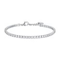 Luca Barra - Bracciale Tennis Uomo - Acciaio - Cristalli Bianchi