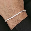 Luca Barra - Bracciale Tennis Uomo - Acciaio - Cristalli Bianchi