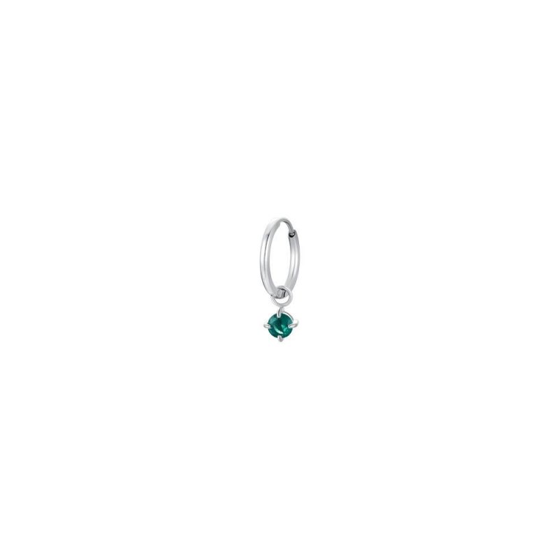 Luca Barra - Mono Orecchini Donna - Acciaio - Zircone Verde