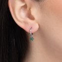Luca Barra - Mono Orecchini Donna - Acciaio - Zircone Verde