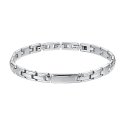 Luca Barra - Bracciale Uomo - Acciaio - Piastra Silver