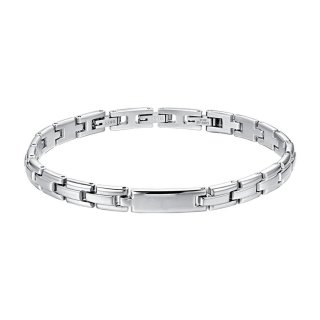 Luca Barra - Bracciale Uomo - Acciaio - Piastra Silver