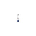 Luca Barra - Mono Orecchini Donna - Acciaio - Zircone Blu