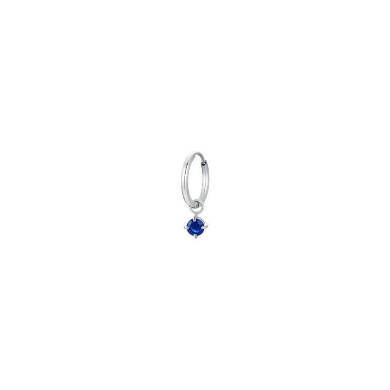 Luca Barra - Mono Orecchini Donna - Acciaio - Zircone Blu