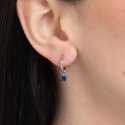 Luca Barra - Mono Orecchini Donna - Acciaio - Zircone Blu