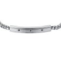 Luca Barra - Bracciale Uomo Acciaio - Cristalli Neri - Eleganza Moderna