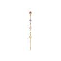 Luca Barra - Mono Orecchino Donna - Acciaio Ip Gold - Cristalli Multicolor