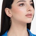 Luca Barra - Mono Orecchino Donna - Acciaio Ip Gold - Cristalli Multicolor