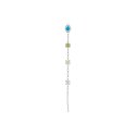 Luca Barra - Mono Orecchino Donna - Acciaio - Cristalli Multicolor