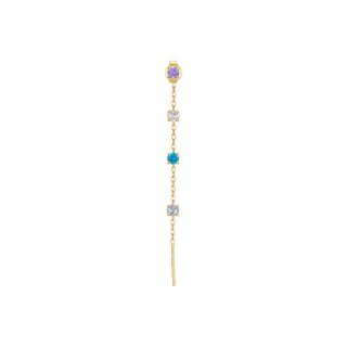 Luca Barra - Mono Orecchino Donna - Acciaio Ip Gold - Cristalli