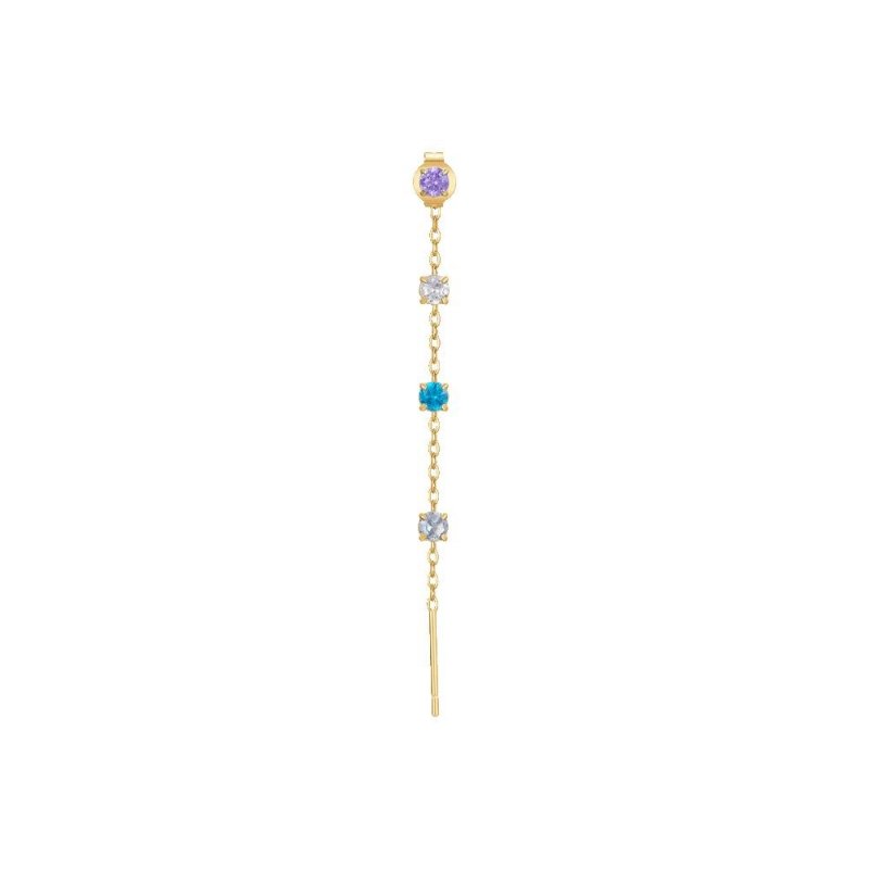 Luca Barra - Mono Orecchino Donna - Acciaio Ip Gold - Cristalli