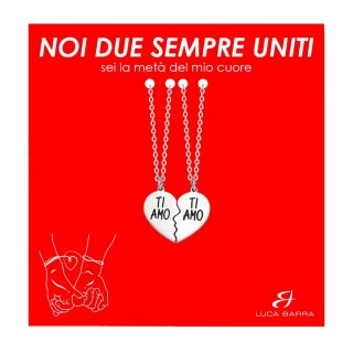 Luca Barra - Collana Coppia Ti Amo - Acciaio - Cuore