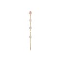 Luca Barra - Mono Orecchino Donna - Acciaio Ip Gold - Cristalli Multicolor