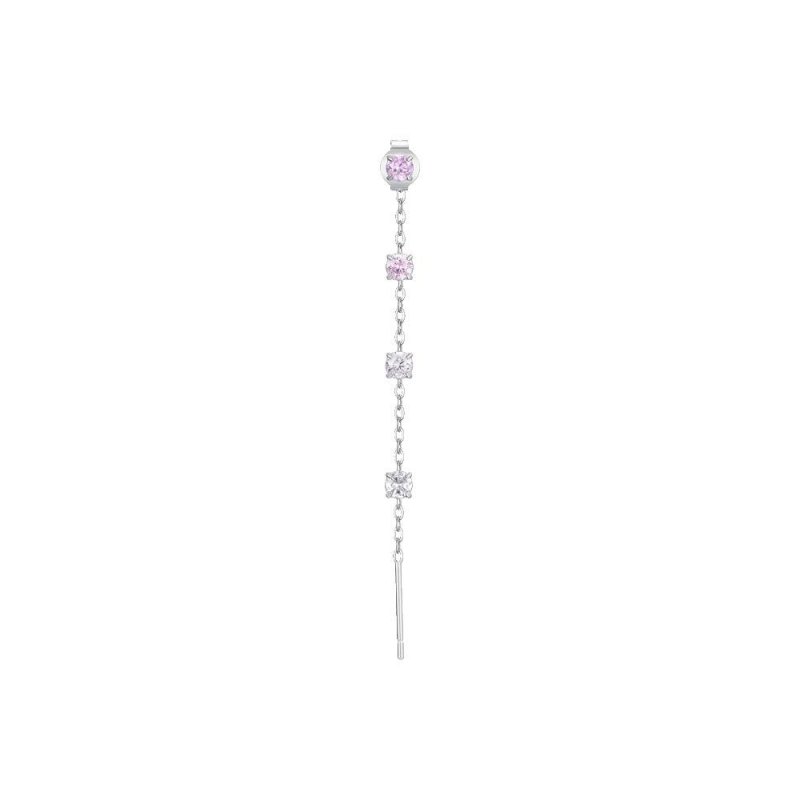 Luca Barra - Mono Orecchino Donna - Acciaio - Cristalli Multicolor