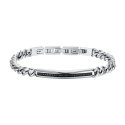 Luca Barra - Bracciale Uomo - Acciaio - Cristalli Neri
