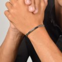 Luca Barra - Bracciale Uomo - Acciaio - Cristalli Neri