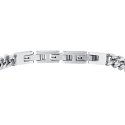 Luca Barra - Bracciale Uomo - Acciaio - Cristalli Neri