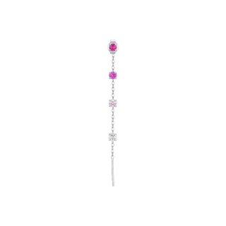 Luca Barra - Mono Orecchino Donna - Acciaio - Cristalli Multicolor